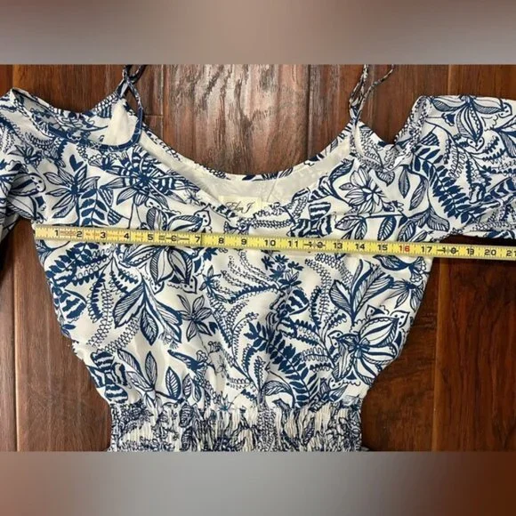 Eliza J Blue and White Floral Petite Dress - Picture 7 of 9